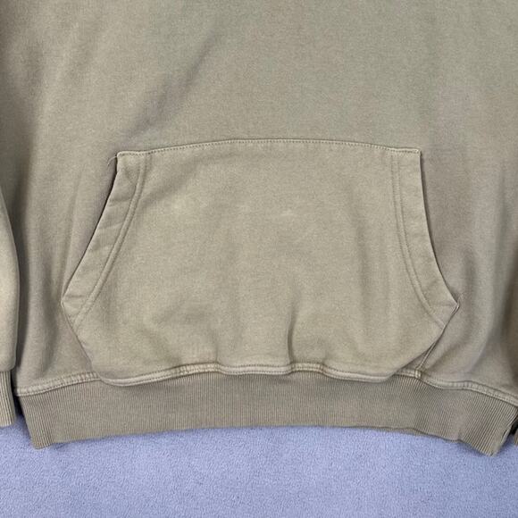 FMJ Sweatshirt Mens Large Green Long Sleeve Pullover Hooded Running Streetwear - Picture 8 of 11